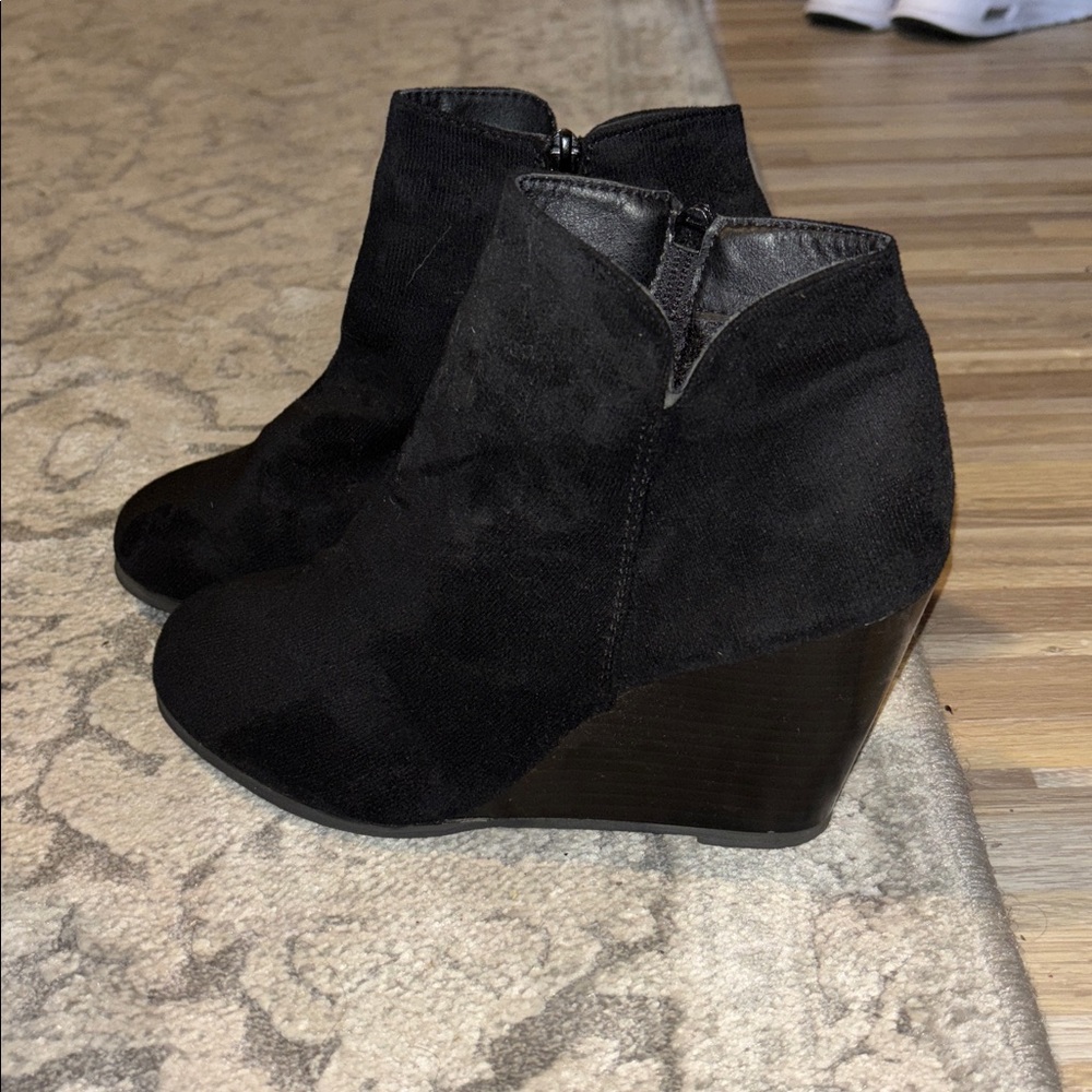 Black Suede Ankle Boots
